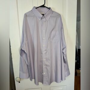 Jos A Bank Traveler Traditional Fit Shirt 20x36/37 Purple Button-Down Big & Tall